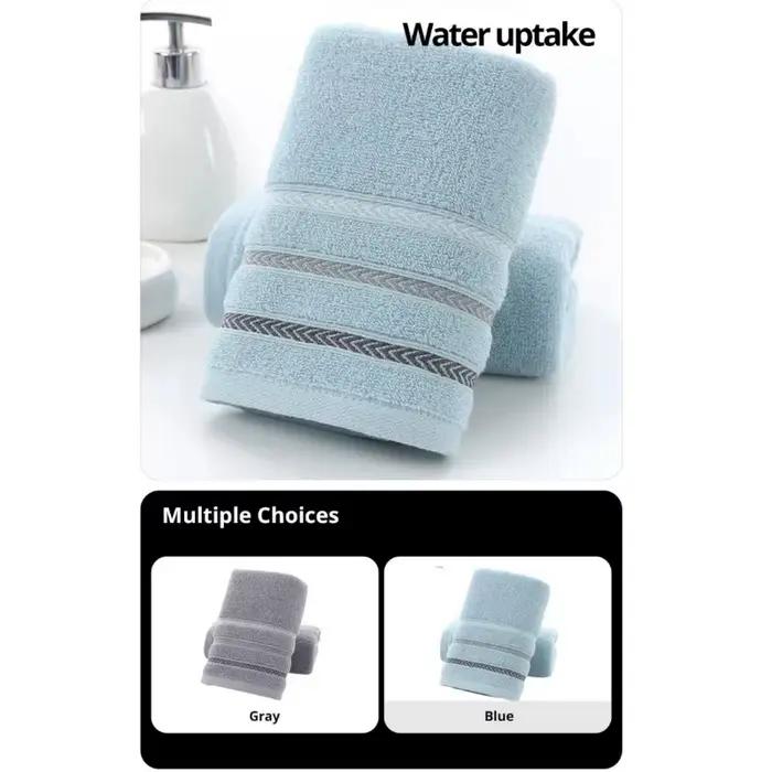 Serviette de bain, serviettes en coton pur doux à séchage rapide avec motif rayé moderne