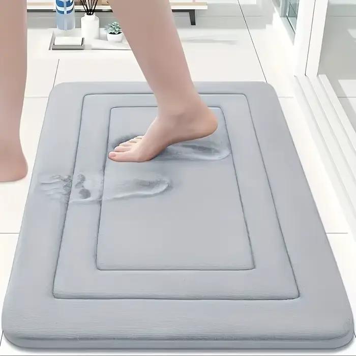1 tapis de bain absorbant et antidérapant. | Coussin sur pied confortable pour salon, chambre à coucher