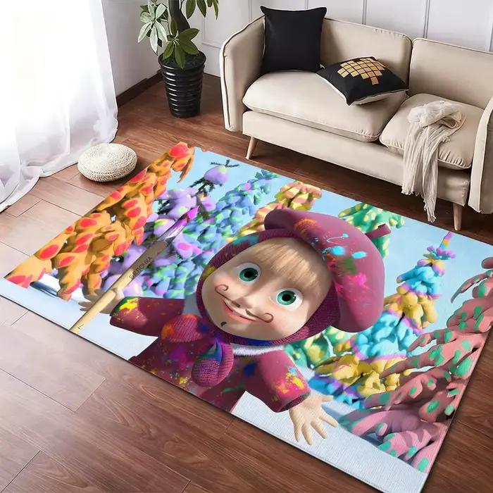 Tapis de sol en flanelle m-masha et l'ours