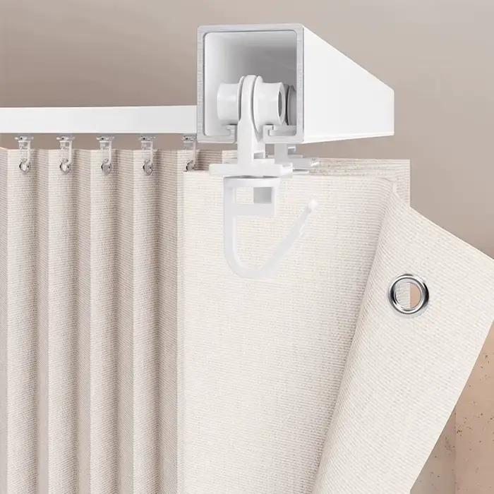 Kit complet rideau de douche courbé pour salle de bain