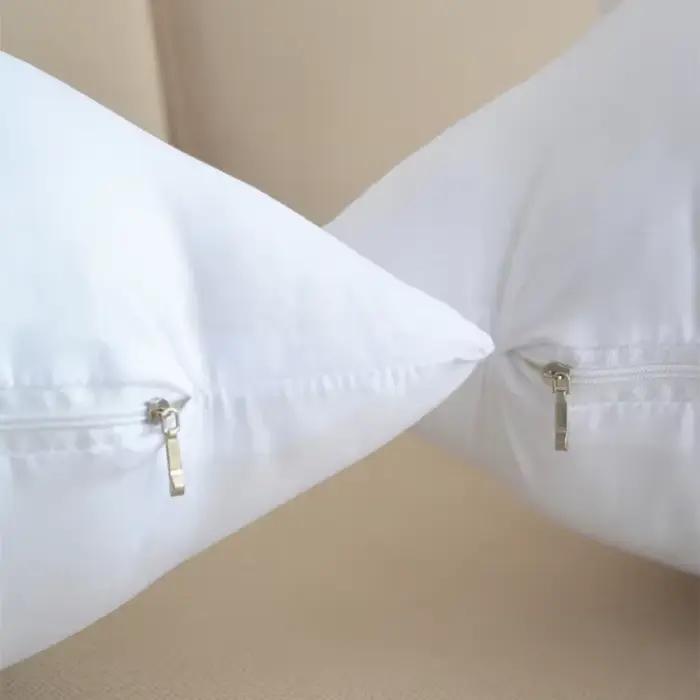 4 ou 2 pièces ensemble coussin noyau confort literie 18x18 pouces jeter oreiller blanc doux oreillers décoratifs pour canapé-lit canapé en gros