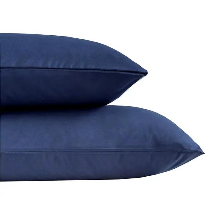 Bonenjoy 1 pièce housse de couette bleu couleur unie microfibre