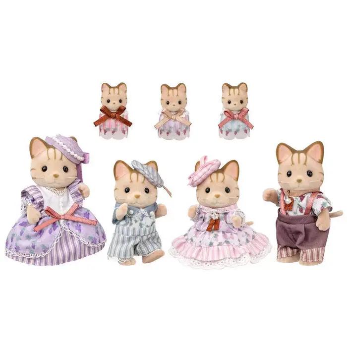 Sylvanian Families – figurines en costume de chat à trois rayures, jouet de collection, cadeau d'anniversaire pour collectionneurs adultes, en stock