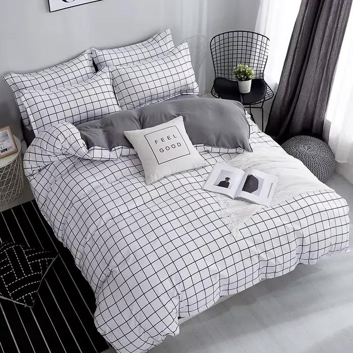 Bonenjoy-Parure de lit Queen Size en microcarence