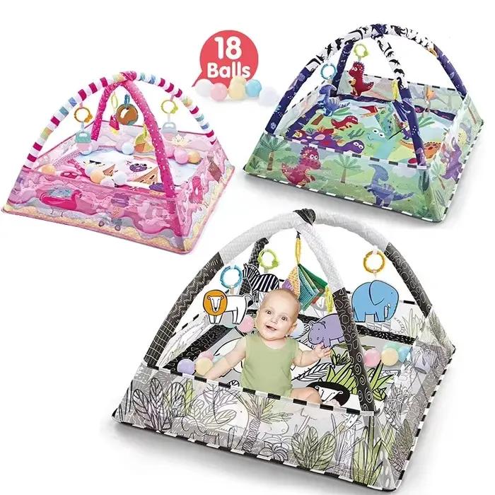 Cadre de Fitness multifonctionnel pour enfants, tapis éducatif, couverture rampante, tapis de jeu pour nourrissons, tapis d'activité pour enfants, jouets de gymnastique pour bébé, cadeau