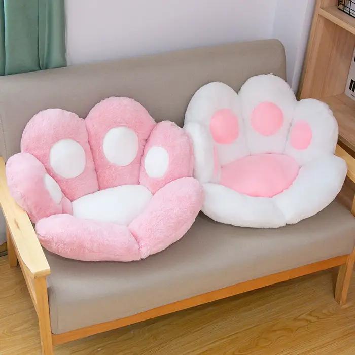 Coussin de dossier de patte de chat mignon