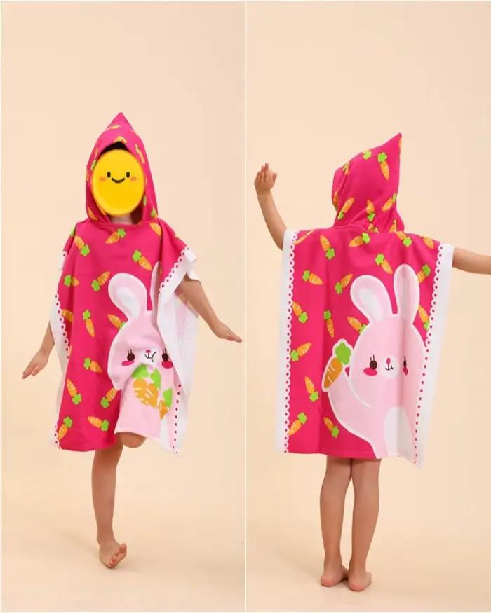 Serviette de plage à capuche pour enfants