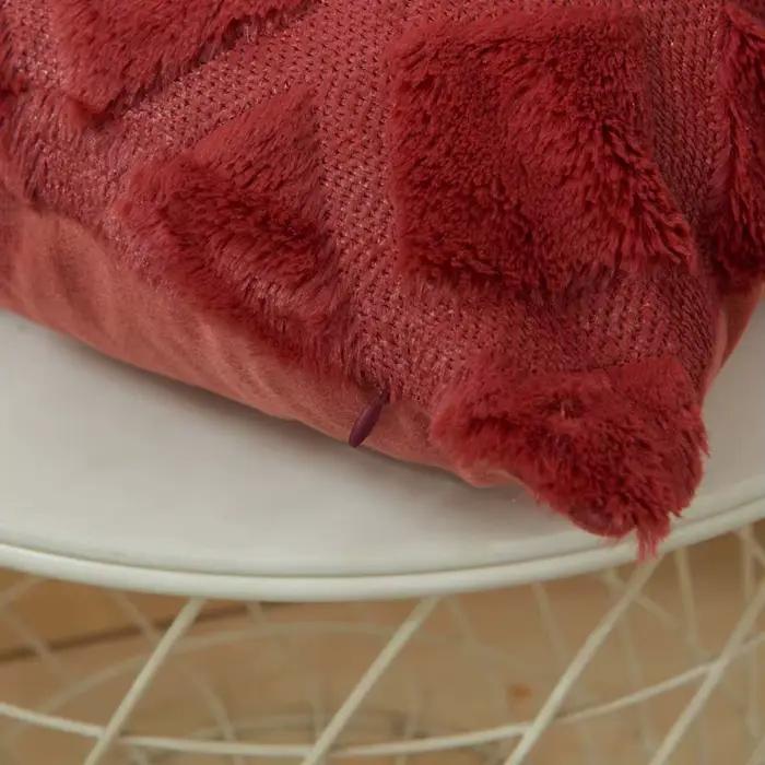 Juste de coussin en peluche diamant pour la décoration de la maison