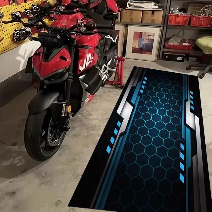 Tapis de sol pour garage de moto VIKAMA, tapis d'exposition pour course, résistant à l'huile et à l'usure, pour atelier, couloir, décoration intérieure