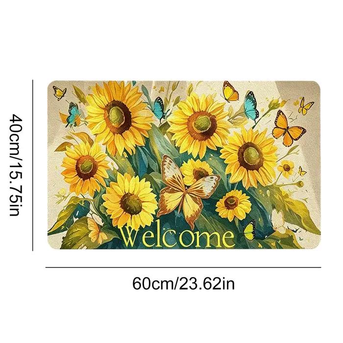 Tapis d'entrée intérieur imprimé citron