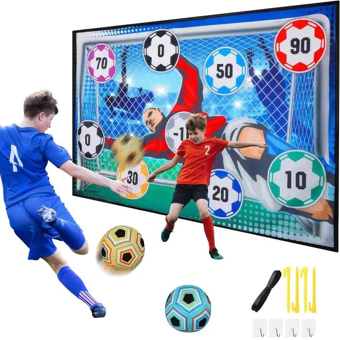 Jouets de Football amusants, tapis de jeu d'entraînement en intérieur et en plein air, ensemble de jouets de Football en tissu de sport, cadeau compétitif multijoueur