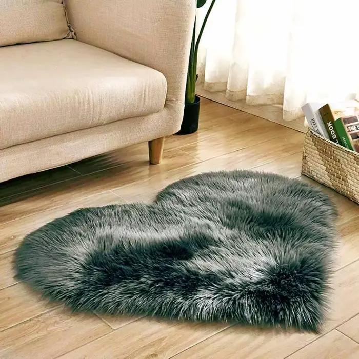 Tapis Antidérapant en Fausse Fourrure
