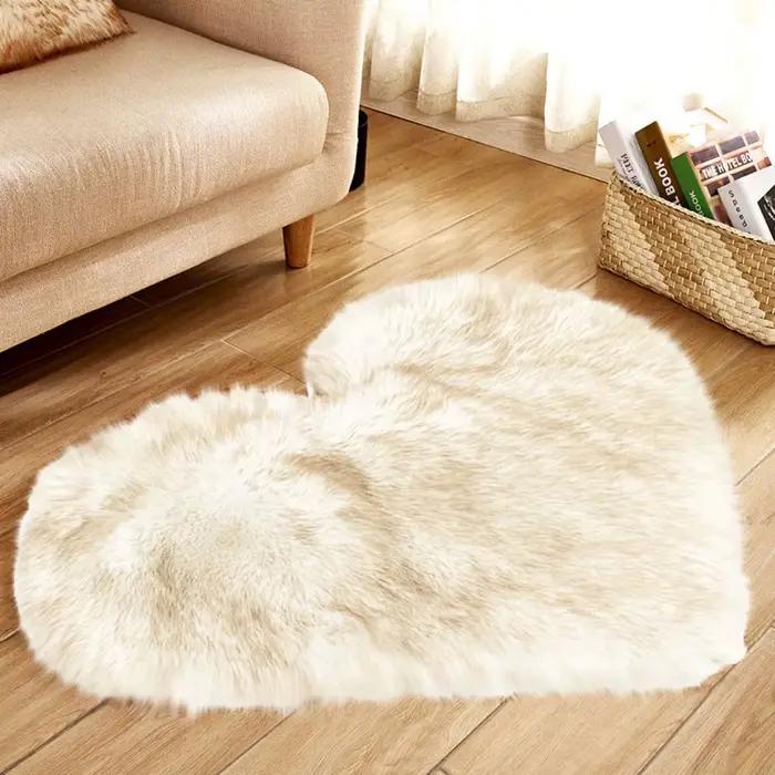 Tapis Antidérapant en Fausse Fourrure