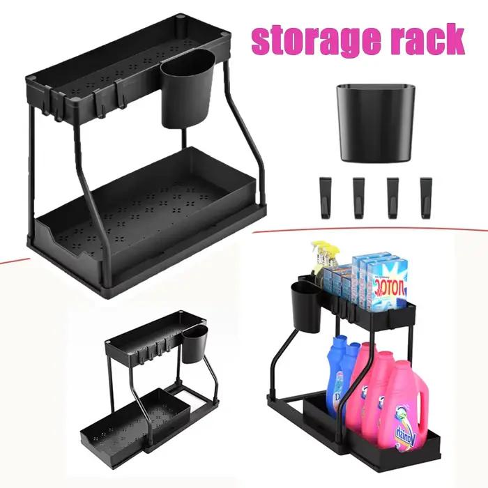 Organisateur sous évier de salle de bain, rangement multi-niveaux pour tiroirs de cuisine, étagère à épices et articles divers pour la maison