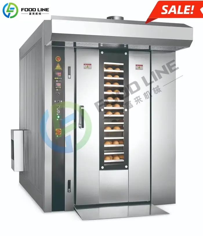 Four de boulangerie professionnel-panier rotatif industriel 16/32/64 plateau modèle gaz/diesel/électrique