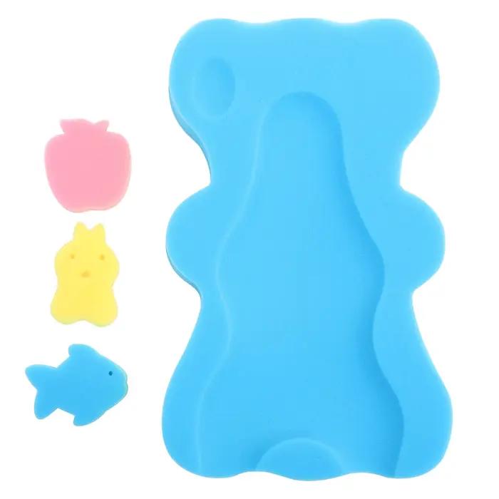 Tapis de bain pour bébé, éponge de séchage antidérapante, coussin de bain pour nouveau-né, coussin de soutien pour baignoire, antidérapant