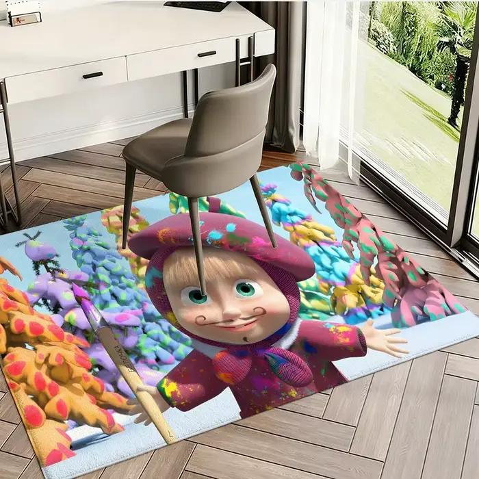 Tapis de sol en flanelle m-masha et l'ours