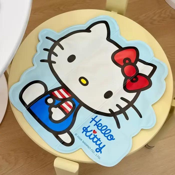 Coussin de siège rafraîchissant Hello Kitty sous licence Sanrio, 37 cm, tapis de gel glacé d'été antidérapant pour chaise de bureau ou de voiture, cadeau, en stock