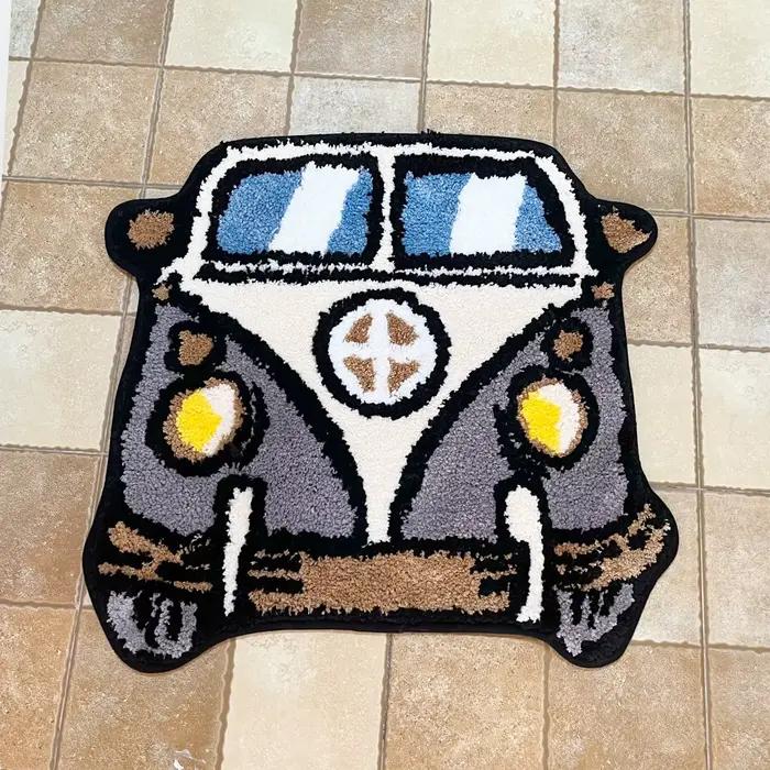 Tapis Tuftés de Bus de Dessin Animé