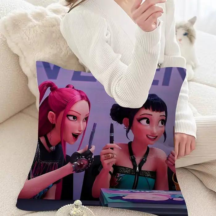 Housse de coussin Kpop D-demon Hunters, décoration de style farmhouse, housses de coussin décoratives pour canapé