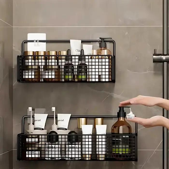 Étagère de salle de bain adhésive sans perceuse