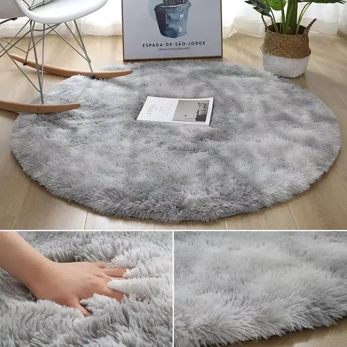 Tapis rond en peluche Super doux
