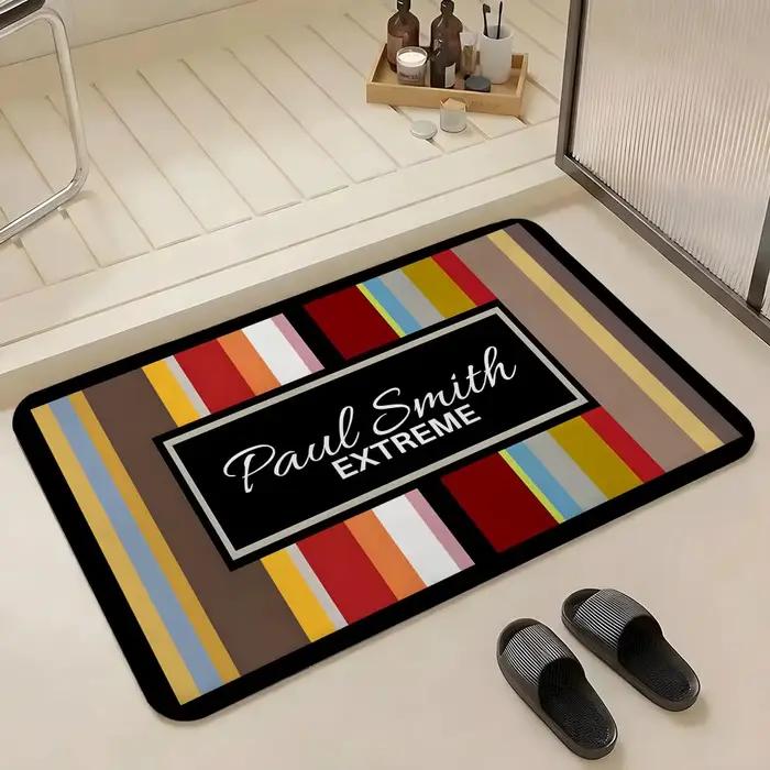 Tapis de sol en flanelle écologique, antidérapant, inodore, doux, en peluche courte, pour l'intérieur, P-PaulS S-SmithS