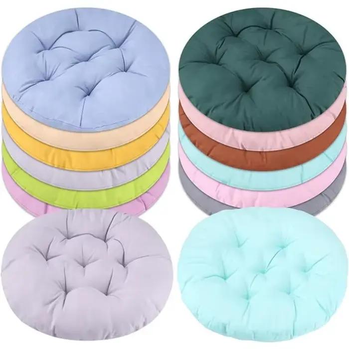 Coussins de chaise ronds épais 2 pièces