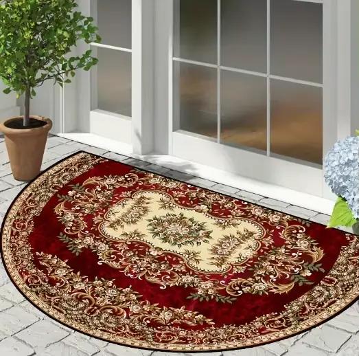 Tapis de porte semi-circulaire de style victorien rétro