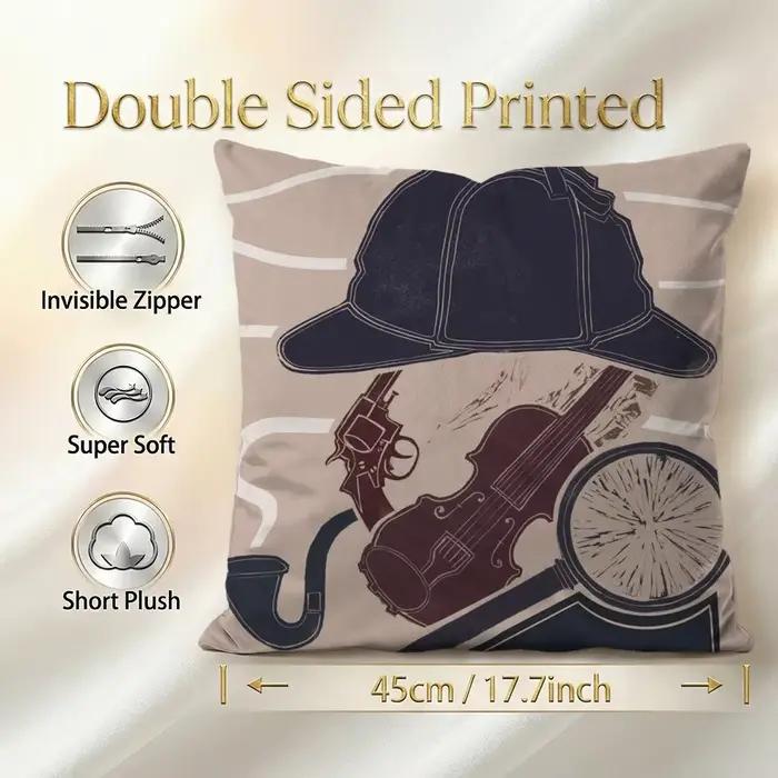 Housse de coussin décorative Sherlock Holmes