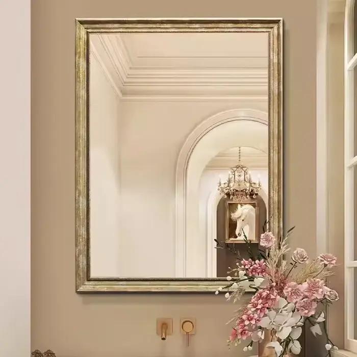 Miroir de salle de bain rétro américain, Style européen, Design élégant, miroir de salle de bain mural, meubles de maison d'hôtel, Mueble Lavabo FYB