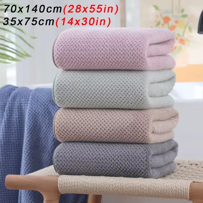 Serviette de bain en velours corail épais de haute qualité
