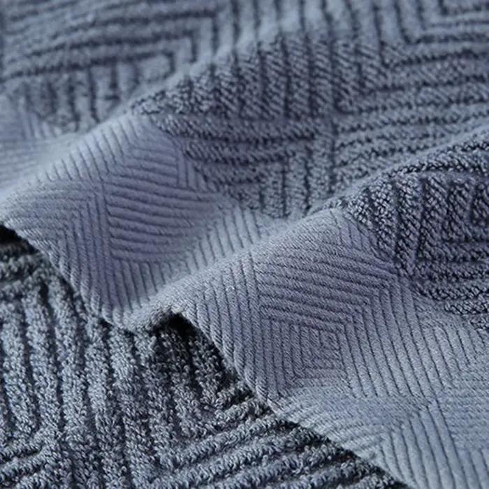 Serviette de bain en pur coton optique pour adulte et famille