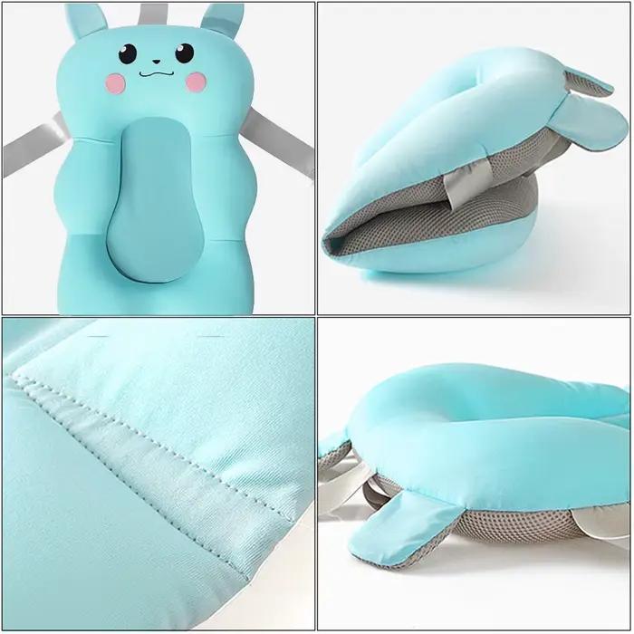 Siège de baignoire en polymère antidérapant pour bébé, coussin de soutien de sécurité pour nouveau-né, oreiller souple pliable