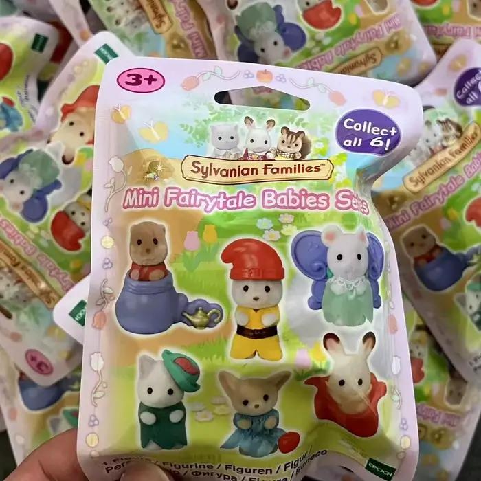 En stock : Jouet de cuisine Casa Sylvanian Families pour fille, mini-salle de fête féerique, jouets pour enfants, mini-aliments pour filles, sac surprise