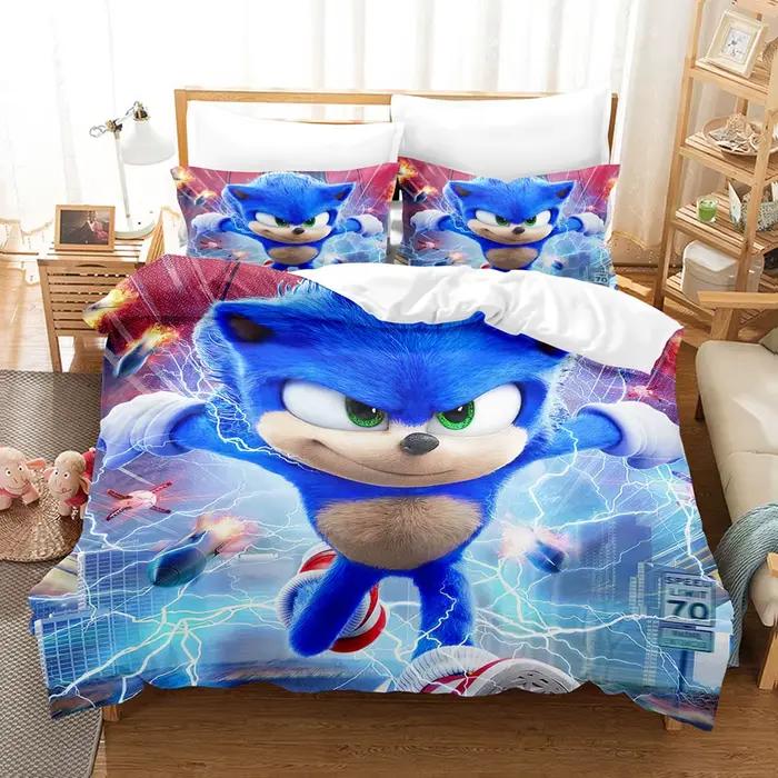 Parure de lit pour garçon Sonic