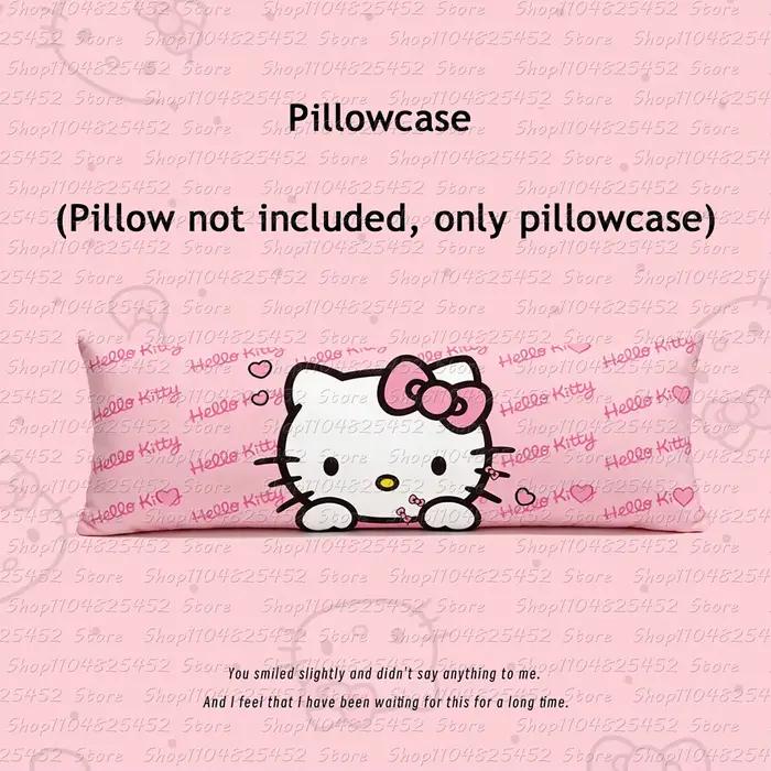 Housse de coussin en peluche courte double face Hello Kitty, housse de coussin pour canapé de salon, housse de coussin Dakimakura, coussin lavable