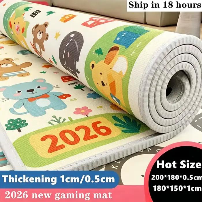 Tapis de jeu pour enfants, tapis de sol non toxique, tapis d'éveil pour bébé, tapis d'activités pour bébé, tapis de salle de sport pour bébé, motif double face EPE