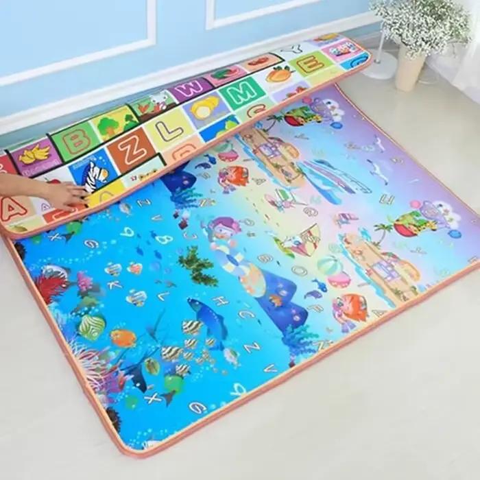 Tapis de jeu pour enfants, tapis de sol non toxique, tapis d'éveil pour bébé, tapis d'activités pour bébé, tapis de salle de sport pour bébé, motif double face EPE