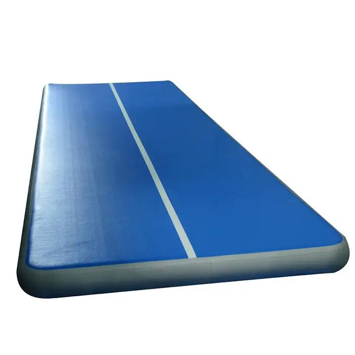 Tapis de gymnastique gonflable 6x2x0.2m, tapis de piste d'air pour gymnastique, gymnastique aquatique, Yoga, entraînement de pom-pom girl avec pompe