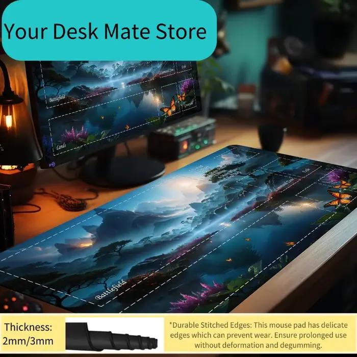 Tapis de jeu Magic Playmat avec zones, arbre de vie géant, tapis de jeu MTG, tapis de bureau en caoutchouc antidérapant, tapis de souris pour gamer, extension de clavier
