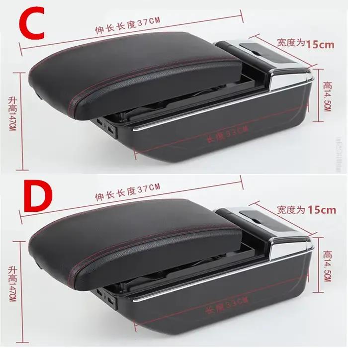Boîte d'accoudoir pour dacia jogger, boîte de rangement centrale pour accoudoir de voiture, rénovation intérieure, chargement USB, accessoires de voiture