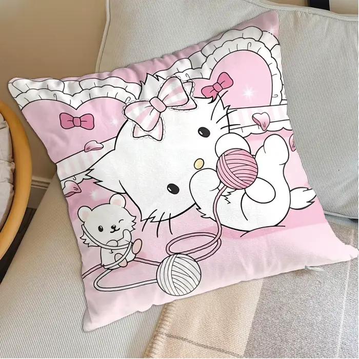 Coussins décoratifs Kawaii C-Charmmy kittyes pour canapé, articles de décoration de chambre, cadeaux personnalisés, décoration de la maison