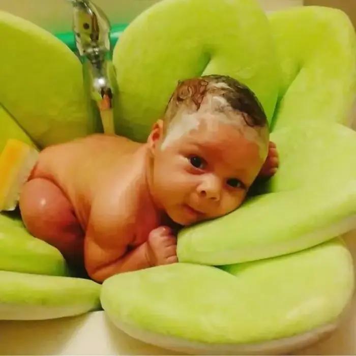 Antidérapant bébé douche baignoire fleur coussin bain infantile nouveau-né sécurité bain Support coussin baignoire tapis nouveau-né siège de douche