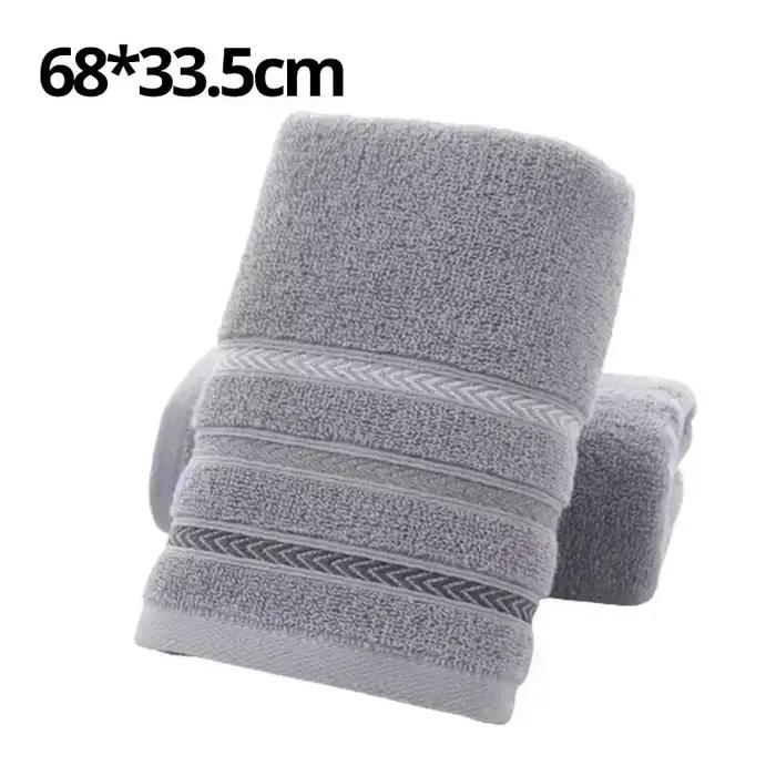 Serviette de bain, serviettes en coton pur doux à séchage rapide avec motif rayé moderne