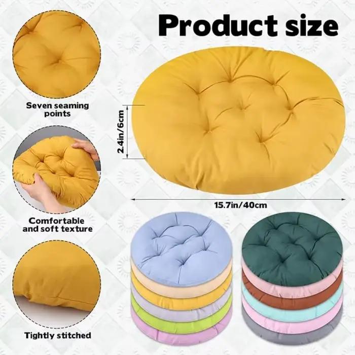 Coussins de chaise ronds épais 2 pièces