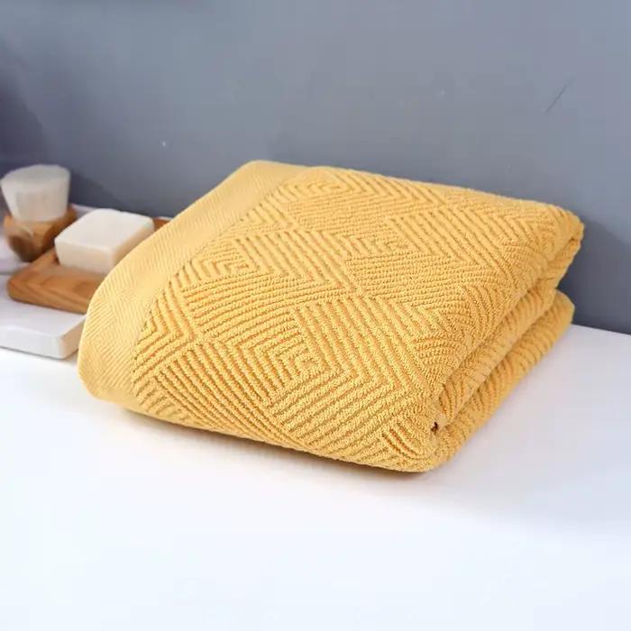 Serviette de bain en pur coton optique pour adulte et famille