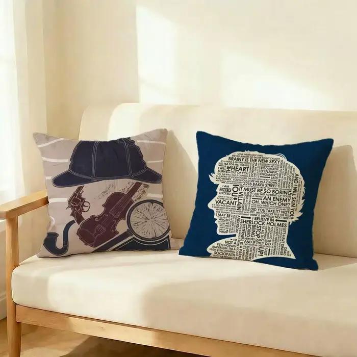 Housse de coussin décorative Sherlock Holmes