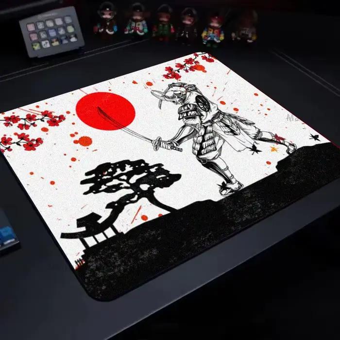 Tapis de souris de jeu E-Sports, accessoires de bureau, polymères de contrôle, tapis de jeu Gamer Samurai, configuration de bureau, Playvirus, 40x45cm