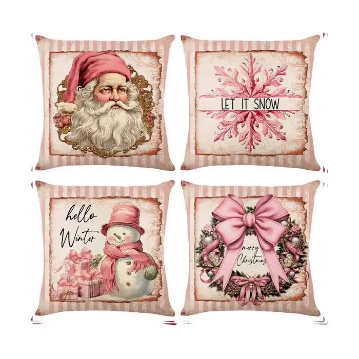 Housse de coussin thème de noël